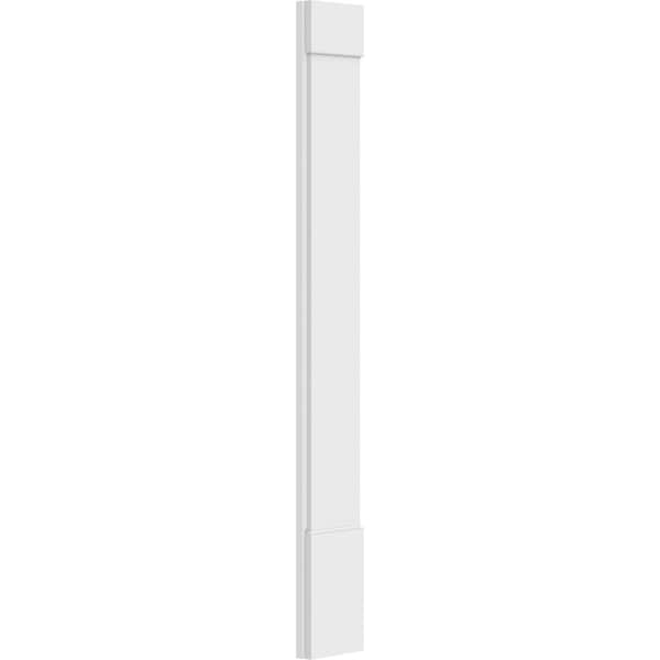 Ekena Millwork Plain PVC Pilaster w/Standard Capital & Base, 9W x 72H x 2P, PR - PILP09X072SM01-2