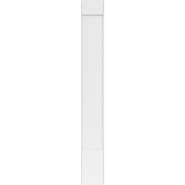 Ekena Millwork Plain PVC Pilaster w/Standard Capital & Base, 9W x 72H x 2P, PR - PILP09X072SM01-2