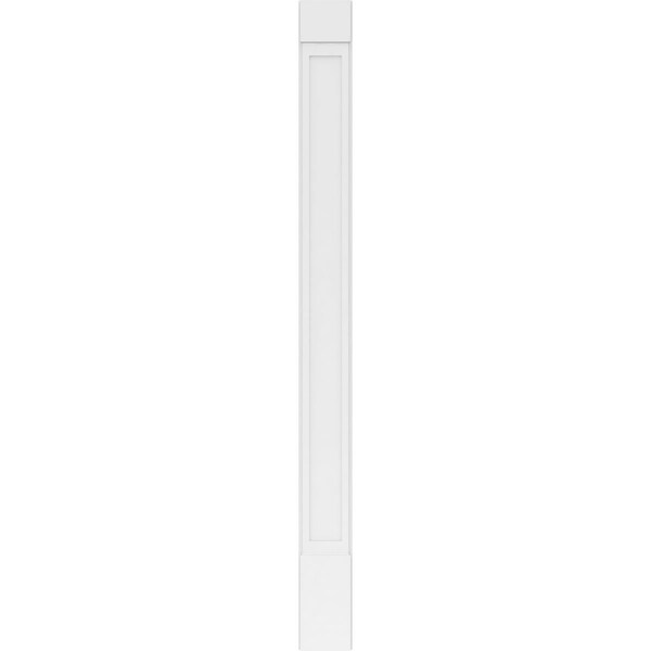 Ekena Millwork Flat Panel PVC Pilaster w/Standard Capital & Base, 10"W x 120"H x 2"P - PILP10X120FP01-2