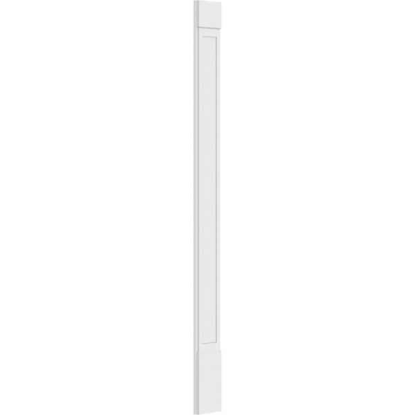 Ekena Millwork Flat Panel PVC Pilaster w/Standard Capital & Base, 10"W x 120"H x 2"P - PILP10X120FP01-2