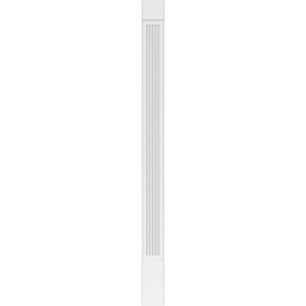 Ekena Millwork Fluted PVC Pilaster w/Standard Capital & Base, 9"W x 120"H x 2"P - PILP09X120FL01-2