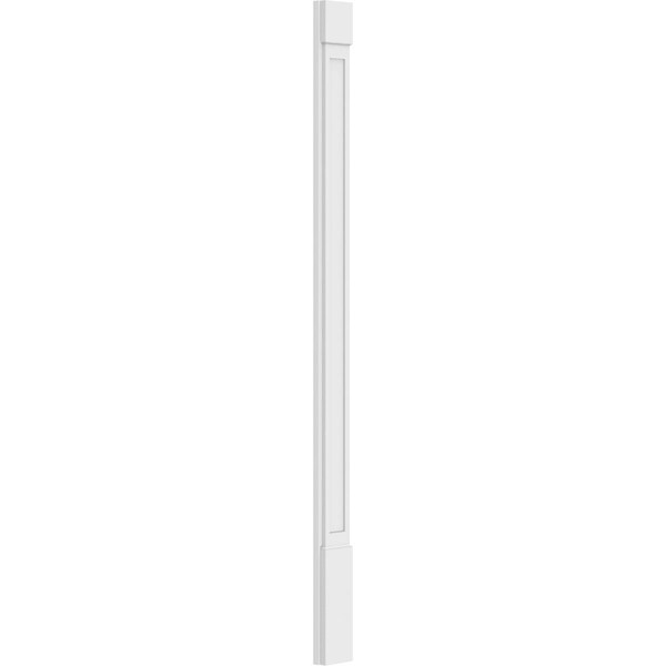 Ekena Millwork Flat Panel PVC Pilaster w/Standard Capital & Base, 6"W x 90"H x 2"P - PILP06X090FP01-2