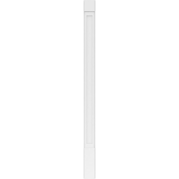 Ekena Millwork Flat Panel PVC Pilaster w/Standard Capital & Base, 6"W x 90"H x 2"P - PILP06X090FP01-2