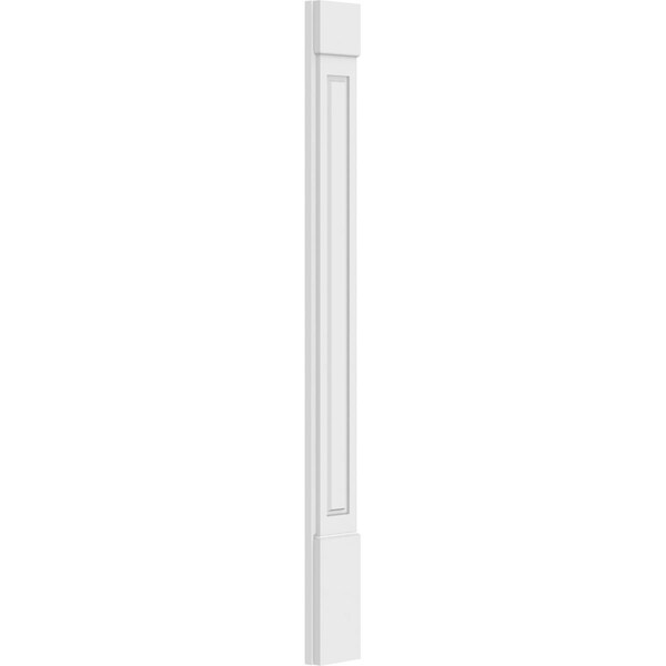 Ekena Millwork Raised Panel PVC Pilaster w/Standard Capital & Base, 7"W x 72"H x 2"P - PILP07X072RP01-2