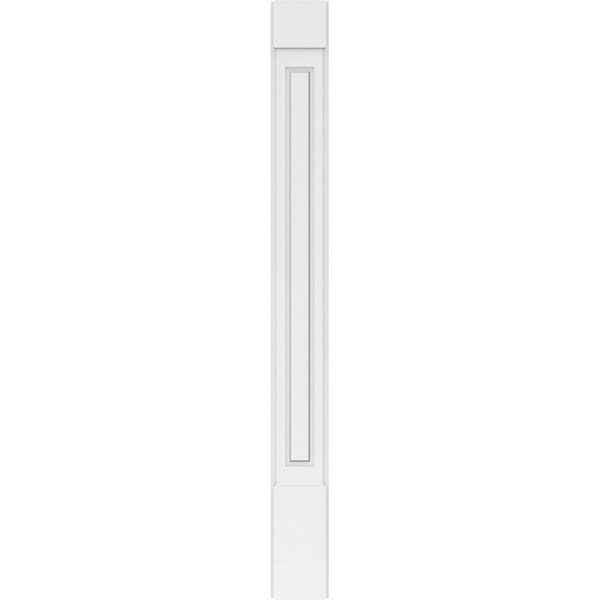 Ekena Millwork Raised Panel PVC Pilaster w/Standard Capital & Base, 7"W x 72"H x 2"P - PILP07X072RP01-2