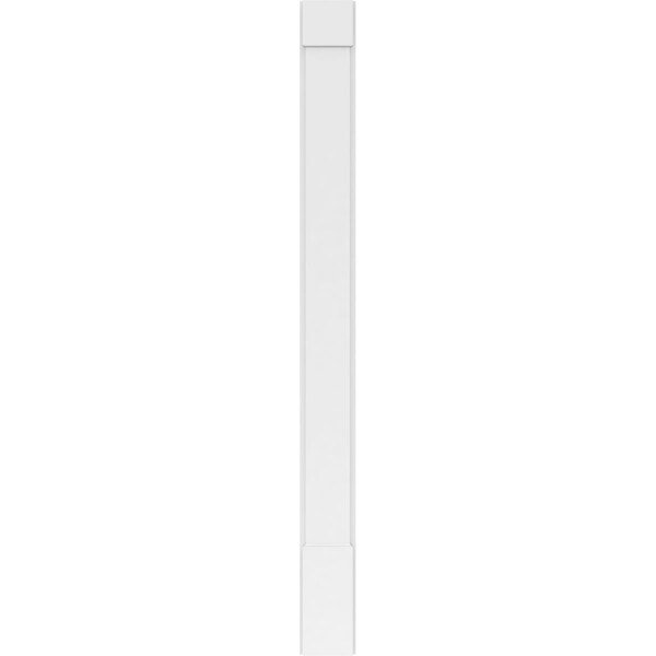 Ekena Millwork Plain PVC Pilaster w/Standard Capital & Base, 7"W x 82"H x 2"P - PILP07X082SM01-2