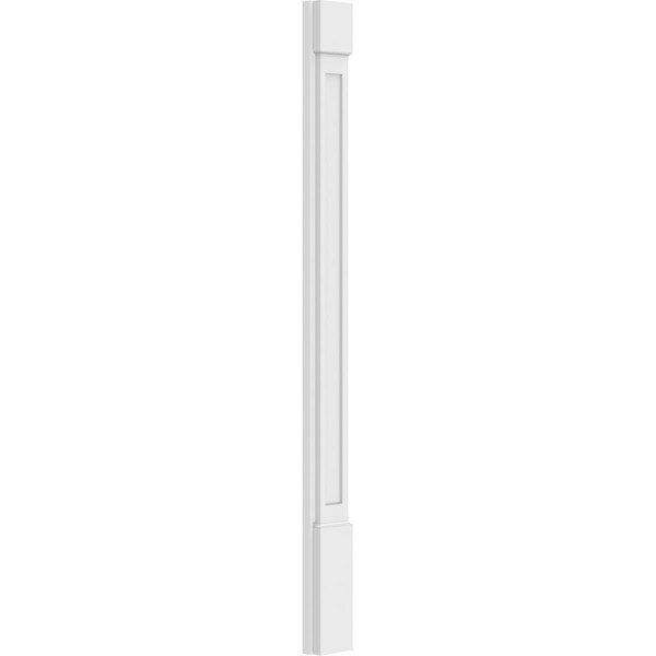 Ekena Millwork Flat Panel PVC Pilaster w/Standard Capital & Base, 5"W x 60"H x 2"P - PILP05X060FP01-2