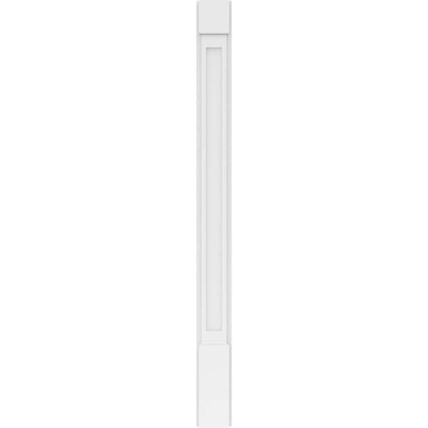 Ekena Millwork Flat Panel PVC Pilaster w/Standard Capital & Base, 5"W x 60"H x 2"P - PILP05X060FP01-2