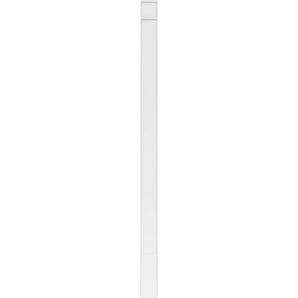 Ekena Millwork Plain PVC Pilaster w/Decorative Capital & Base, 7"W x 120"H x 2"P - PILP07X120SM02-2