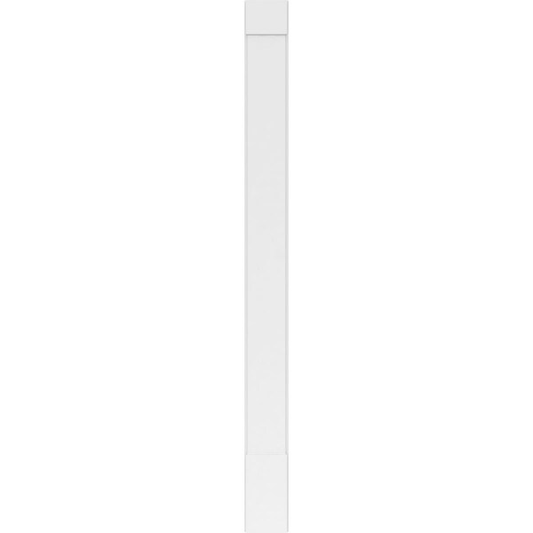 Ekena Millwork Plain PVC Pilaster w/Standard Capital & Base, 10"W x 120"H x 2"P - PILP10X120SM01-2
