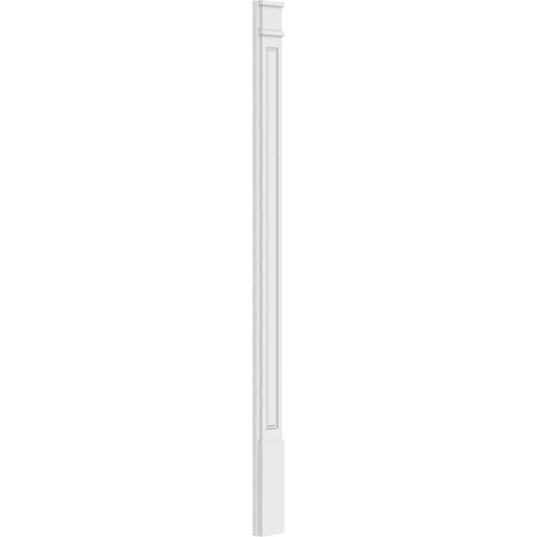 Ekena Millwork Raised Panel PVC Pilaster w/Decorative Capital & Base, 6"W x 90"H x 2"P - PILP06X090RP02-2