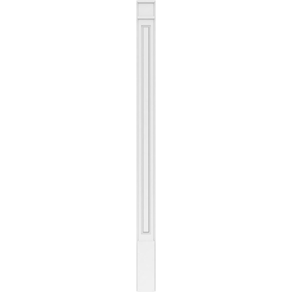 Ekena Millwork Raised Panel PVC Pilaster w/Decorative Capital & Base, 6"W x 90"H x 2"P - PILP06X090RP02-2