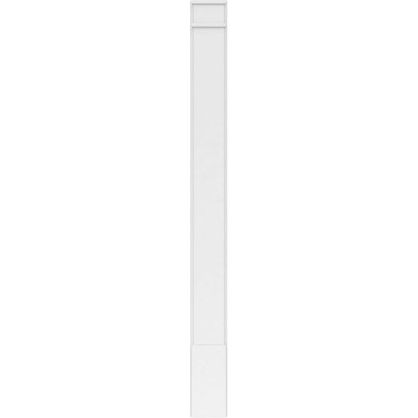 Ekena Millwork Plain PVC Pilaster w/Decorative Capital & Base, 8"W x 90"H x 2"P - PILP08X090SM02-2