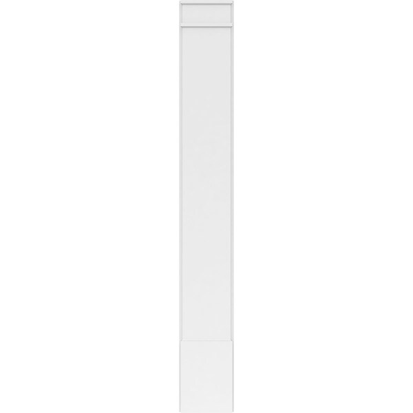 Ekena Millwork Plain PVC Pilaster w/Decorative Capital & Base, 12"W x 90"H x 2"P - PILP12X090SM02-2