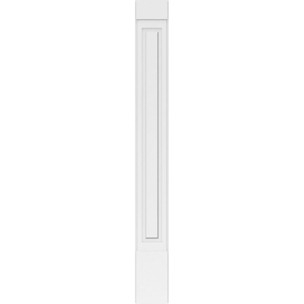 Ekena Millwork Raised Panel PVC Pilaster w/Standard Capital & Base, 10"W x 90"H x 2"P - PILP10X090RP01-2