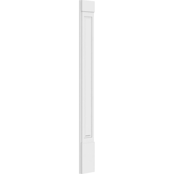 Ekena Millwork Raised Panel PVC Pilaster w/Standard Capital & Base, 10"W x 90"H x 2"P - PILP10X090RP01-2