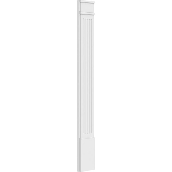 Ekena Millwork Fluted PVC Pilaster w/Decorative Capital & Base, 9W x 72H x 2P, PR - PILP09X072FL02-2