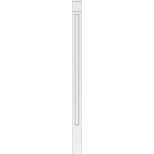 Ekena Millwork Raised Panel PVC Pilaster w/Decorative Capital & Base, 7"W x 108"H x 2"P - PILP07X108RP02-2