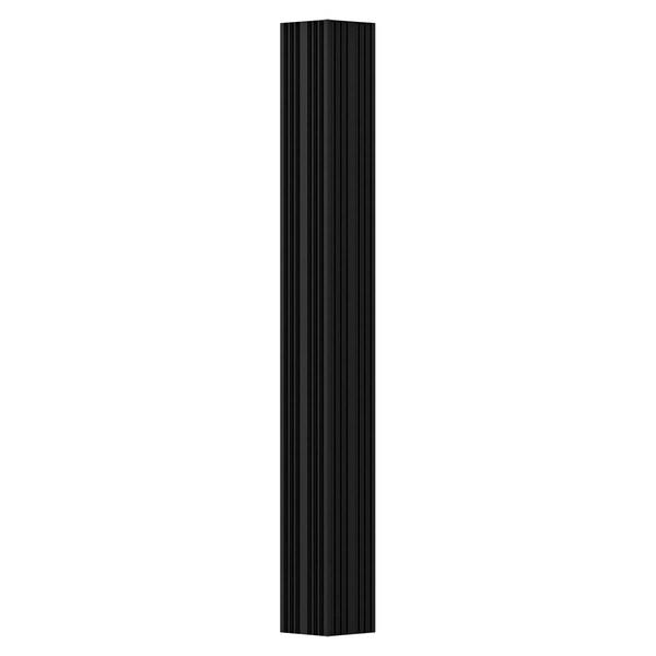 Ekena Millwork 3" x 8' Endura-Aluminum Column, Square Shaft (Load-Bearing 8,000 lbs), Non-Tapered, FLuted - EA0308ENFSG