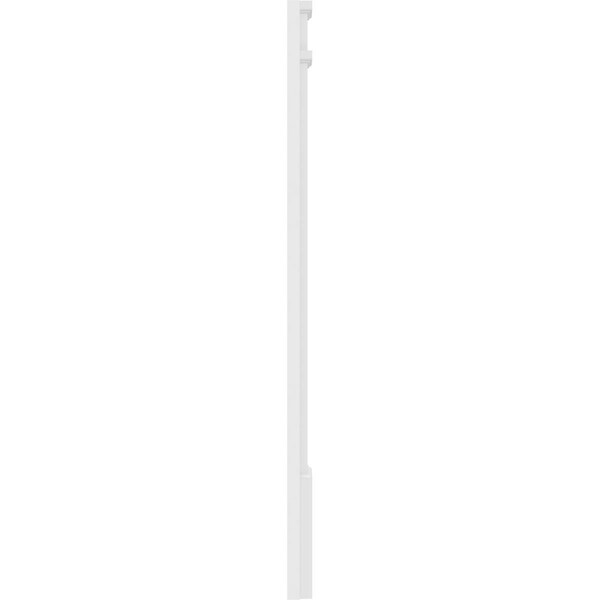 Ekena Millwork Fluted PVC Pilaster w/Decorative Capital & Base, 8"W x 48"H x 2"P - PILP08X048FL02-2