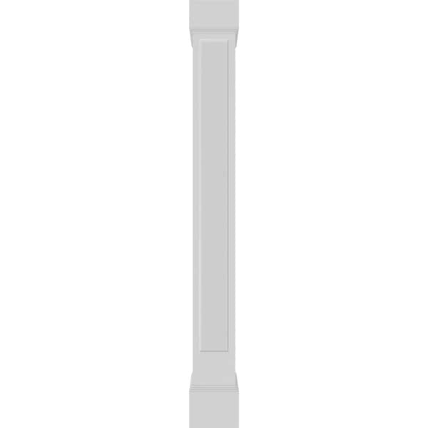 Ekena Millwork Craftsman Classic Square Non-Tapered Recessed Panel PVC Column, Mission Capital & Mission Base - CC1210ENMMIMI