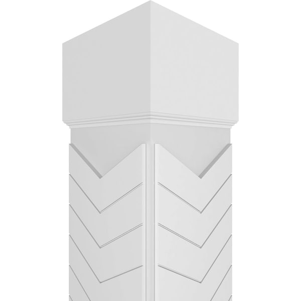 Ekena Millwork Craftsman Classic Square Non-Tapered Chevron Modern Fretwork Column - CC1209ENCVDCSCS