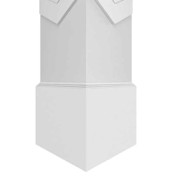 Ekena Millwork Craftsman Classic Square Non-Tapered Chevron Modern Fretwork Column - CC1209ENCVDCSCS