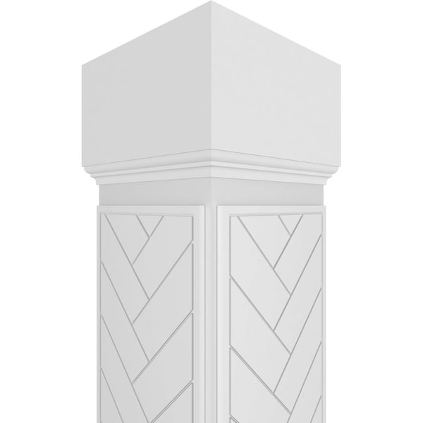 Ekena Millwork Craftsman Classic Square Non-Tapered Herringbone Modern Fretwork Column - CC1009ENHBDMIMI