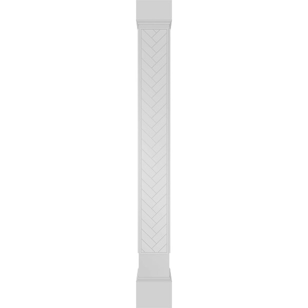 Ekena Millwork Craftsman Classic Square Non-Tapered Herringbone Modern Fretwork Column - CC1009ENHBDMIMI