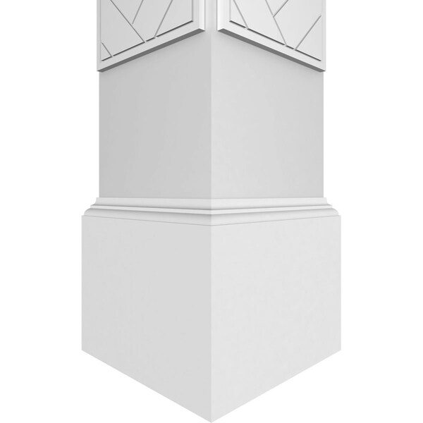 Ekena Millwork Craftsman Classic Square Non-Tapered Herringbone Modern Fretwork Column - CC1009ENHBDMIMI