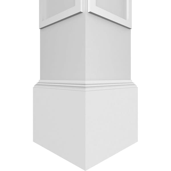 Ekena Millwork Craftsman Classic Square Non-Tapered Arts & Crafts Fretwork Column w/ Mission Capital & Mission Base - CC1210ENACDMIMI