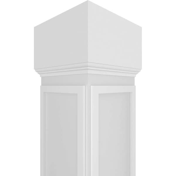 Ekena Millwork Craftsman Classic Square Non-Tapered Arts & Crafts Fretwork Column w/ Mission Capital & Mission Base - CC1210ENACDMIMI