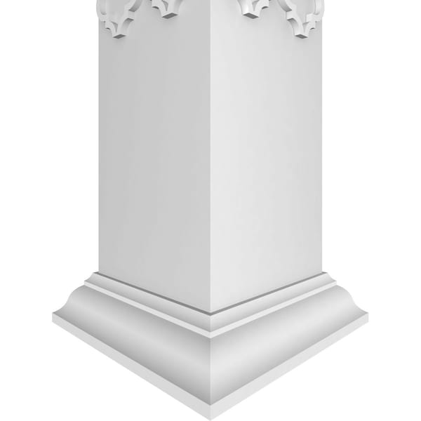 Ekena Millwork Craftsman Classic Square Non-Tapered Medium Marrakesh Fretwork Column w/ Crown Capital & Crown Base - CC1008ENMKMCRCR