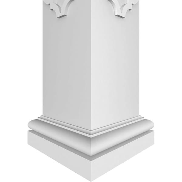 Ekena Millwork Craftsman Classic Square Non-Tapered Large Marrakesh Fretwork Column w/ Tuscan Capital & Tuscan Base - CC1208ENMKLTUTU