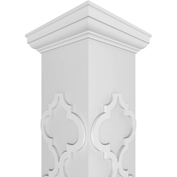 Ekena Millwork Craftsman Classic Square Non-Tapered Large Marrakesh Fretwork Column w/ Tuscan Capital & Tuscan Base - CC0810ENMKLTUTU