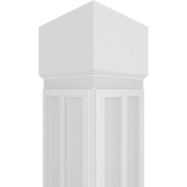 Ekena Millwork Craftsman Classic Square Non-Tapered Artisan Fretwork Column w/ Standard Capital & Standard Base - CC0810ENARTCSCS