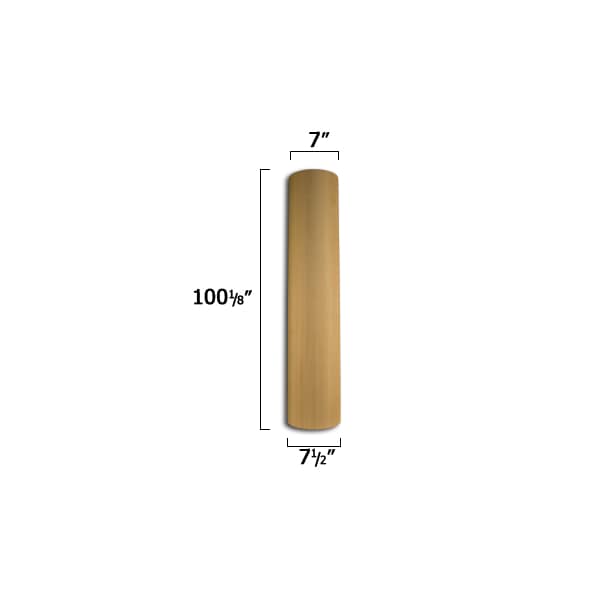 Osborne Wood Products 100 1/8 x 7 1/2 Smooth Column in Soft Maple - 16055M