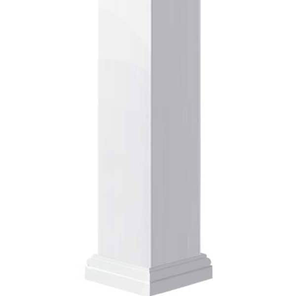 Ekena Millwork 6"W x 6'H Craftsman Classic Square Non-Tapered Smooth Column w/ Tuscan Capital & Base - EC0606ENPTUTU