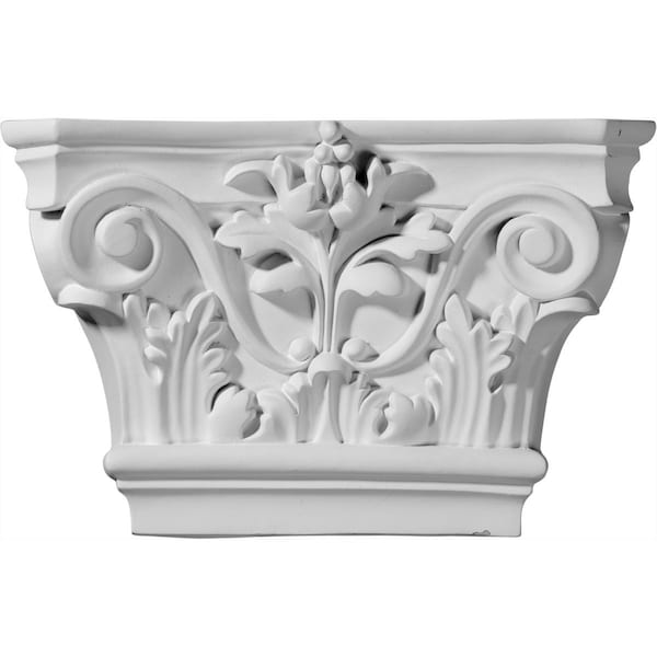 Ekena Millwork 8 3/8"W x 2 1/8"D x 5 1/4"H Odessa Capital (Fits Pilasters up to 5 1/8"W x 1/2"D) - CAP08X02X05OD