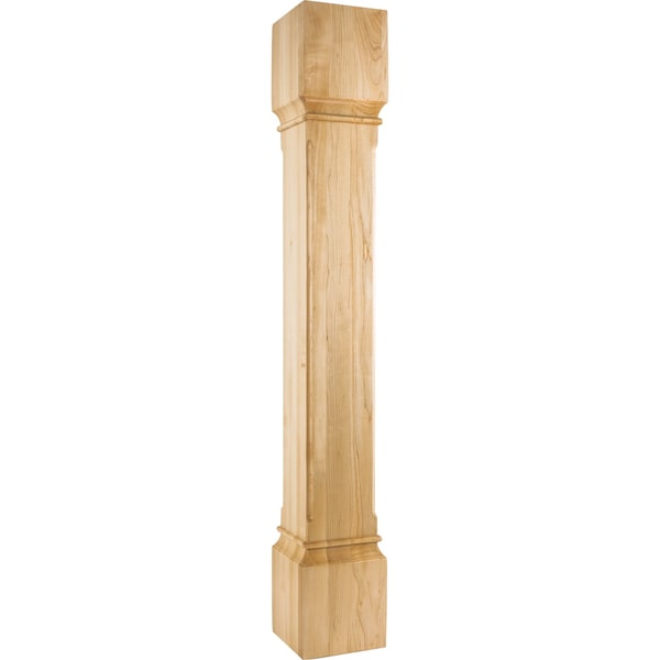 Hardware Resources 6" Wx6"Dx42"H Alder Fluted Edge Post - P38-6-42-ALD