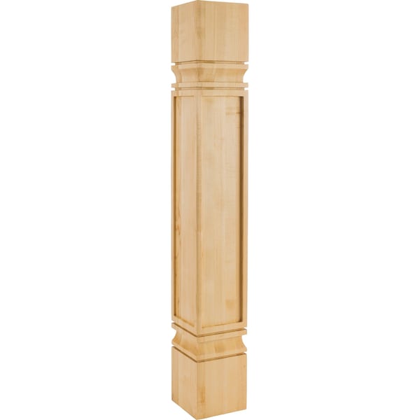 Hardware Resources 5" Wx5"Dx35-1/2"H Rubberwood Square Mission Post - PS-9-5-RW