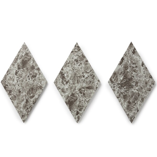 Lucida Surfaces LUCIDA SURFACES, MosaiCore Celestial Stone  Rhombus 9.75 in. x17 in. 3mm 28MIL Glue Down Luxury Vinyl Tiles , 99PK - SC-4251PLT