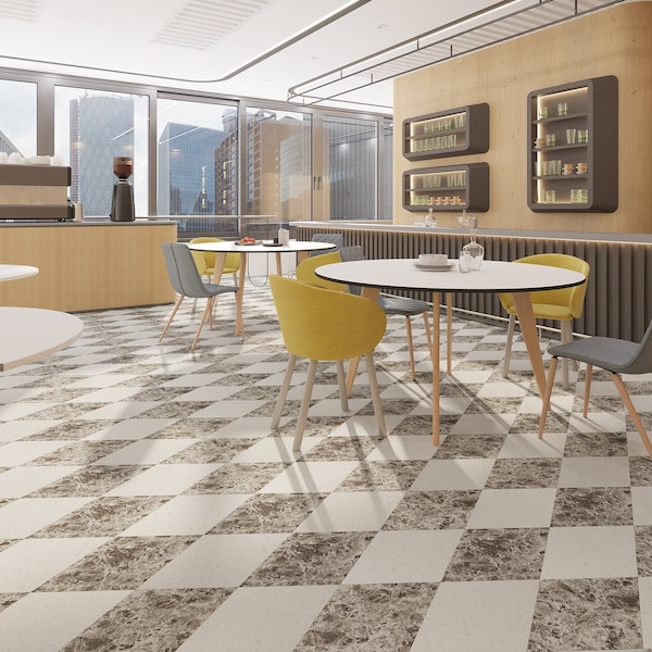 Lucida Surfaces LUCIDA SURFACES, MosaiCore Celestial Stone  Rhombus 9.75 in. x17 in. 3mm 28MIL Glue Down Luxury Vinyl Tiles , 99PK - SC-4251PLT