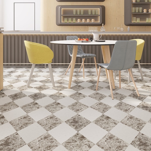Lucida Surfaces LUCIDA SURFACES, MosaiCore Celestial Stone  Rhombus 9.75 in. x17 in. 3mm 28MIL Glue Down Luxury Vinyl Tiles , 99PK - SC-4251PLT