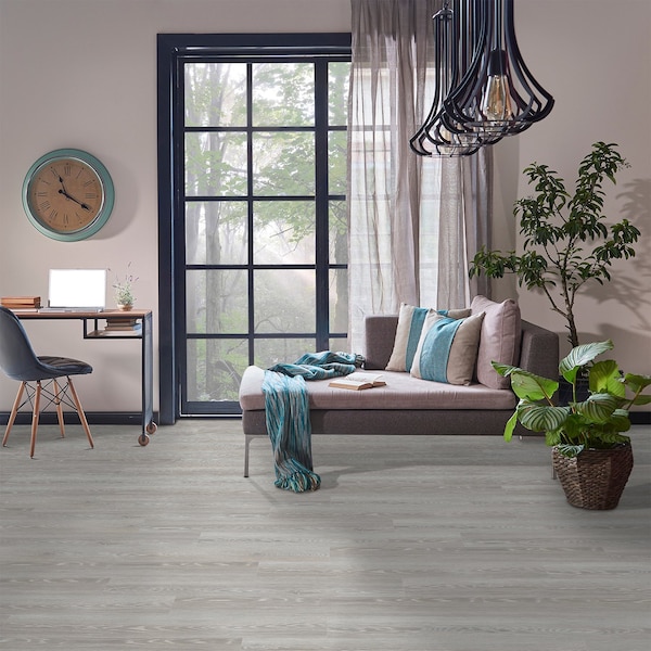 Lucida Surfaces LUCIDA SURFACES, DecoCore Peak Shine Herringbone 5.1 in. x25.4 in. 7mm 22MIL Interlocking Luxury Vinyl Planks , 16PK - DC-702CPLT