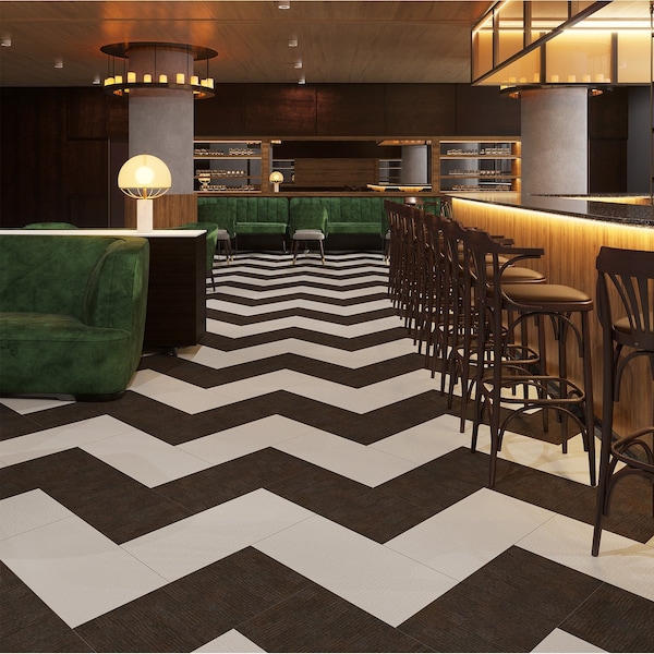 Lucida Surfaces LUCIDA SURFACES, FabCore Pine Cone 12 in. x24 in. 3mm 28MIL Glue Down Luxury Vinyl Tiles , 60PK - FC-3306PLT