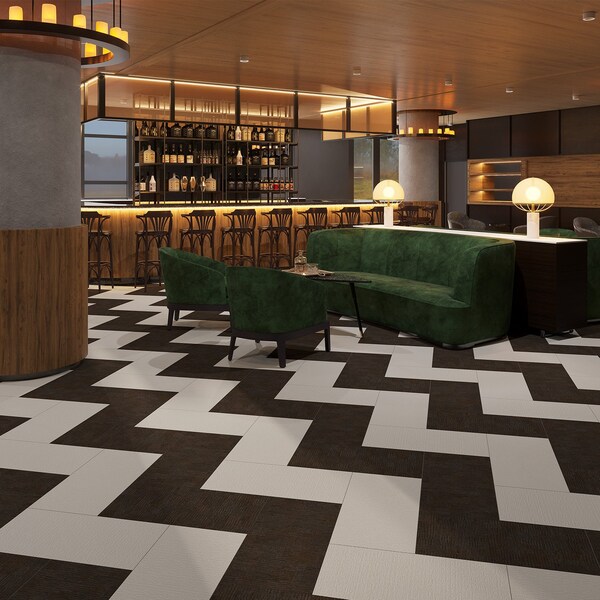 Lucida Surfaces LUCIDA SURFACES, FabCore Pine Cone 12 in. x24 in. 3mm 28MIL Glue Down Luxury Vinyl Tiles , 60PK - FC-3306PLT