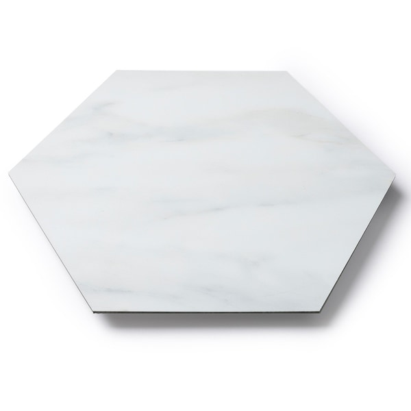 Lucida Surfaces LUCIDA SURFACES, MosaiCore Blanco Ibiza Hexagon 8.8 in. x10.375 in. 3mm 28MIL Glue Down Luxury Vinyl Tiles , 99PK - SC-4156PLT