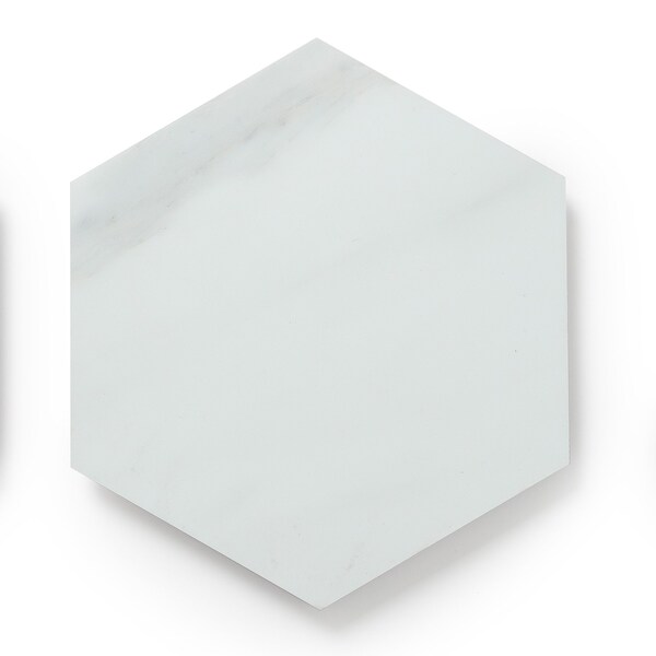 Lucida Surfaces LUCIDA SURFACES, MosaiCore Blanco Ibiza Hexagon 8.8 in. x10.375 in. 3mm 28MIL Glue Down Luxury Vinyl Tiles , 99PK - SC-4156PLT