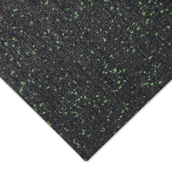 Rubber-Cal "Elephant Bark" Rubber Flooring - 3/16 in. x 4 ft. x 11 ft. - Green Dot - 03-100-WEB